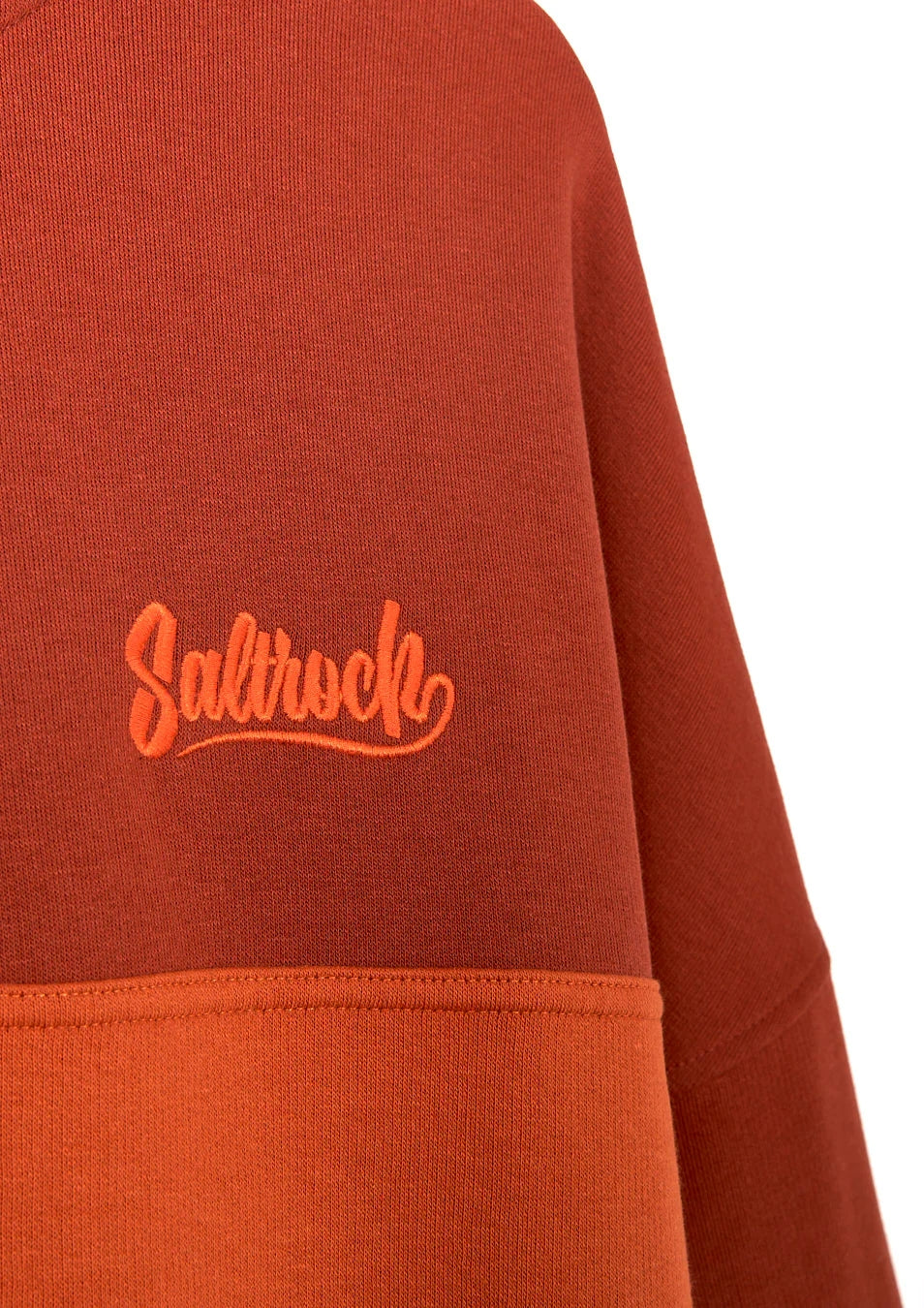 Saltrock Mens Speed Embroidery 1/4 Zip Neck Hoodie - Light Red
