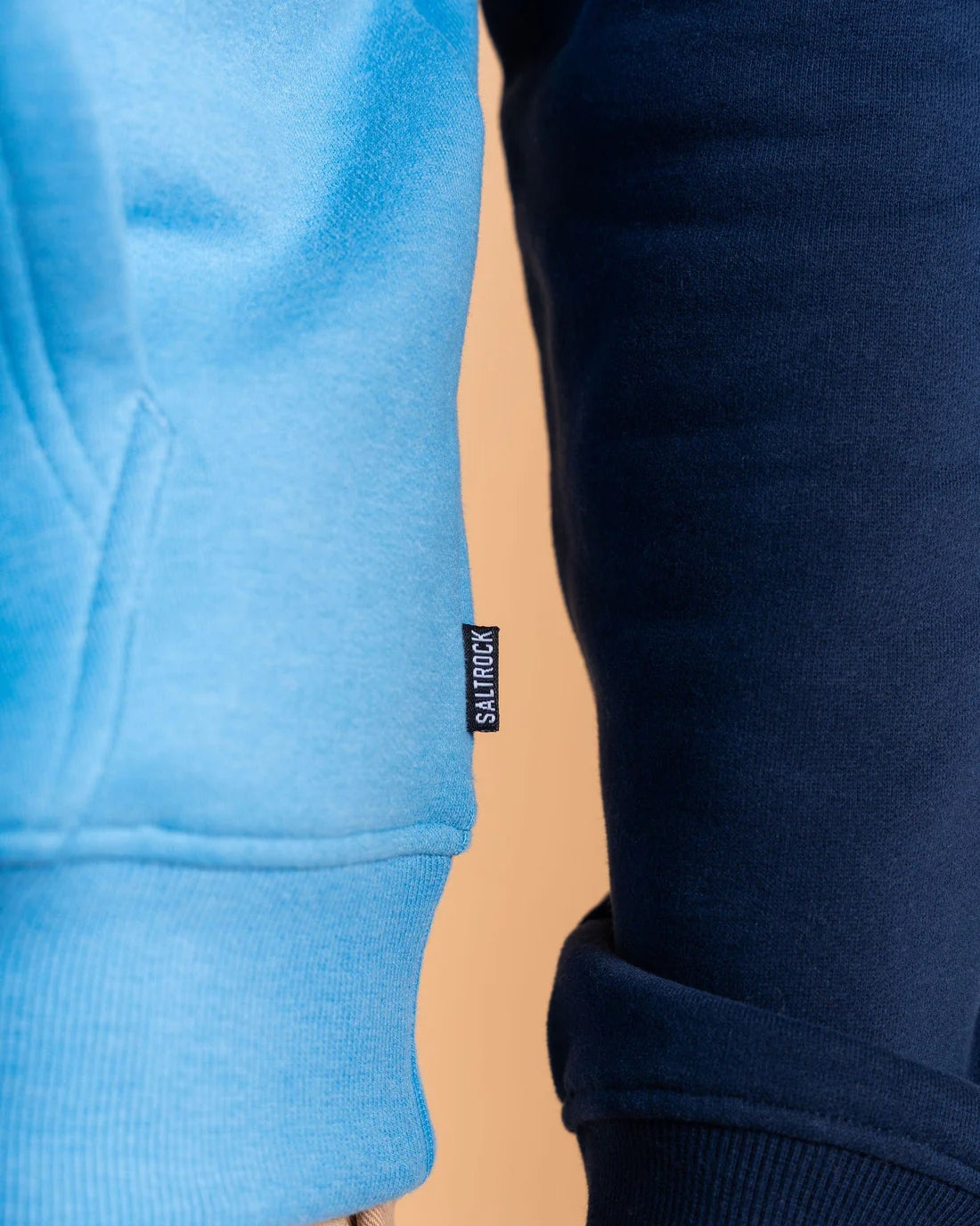 Saltrock Mens Strike Logo Raglan Pop Hoodie - Blue