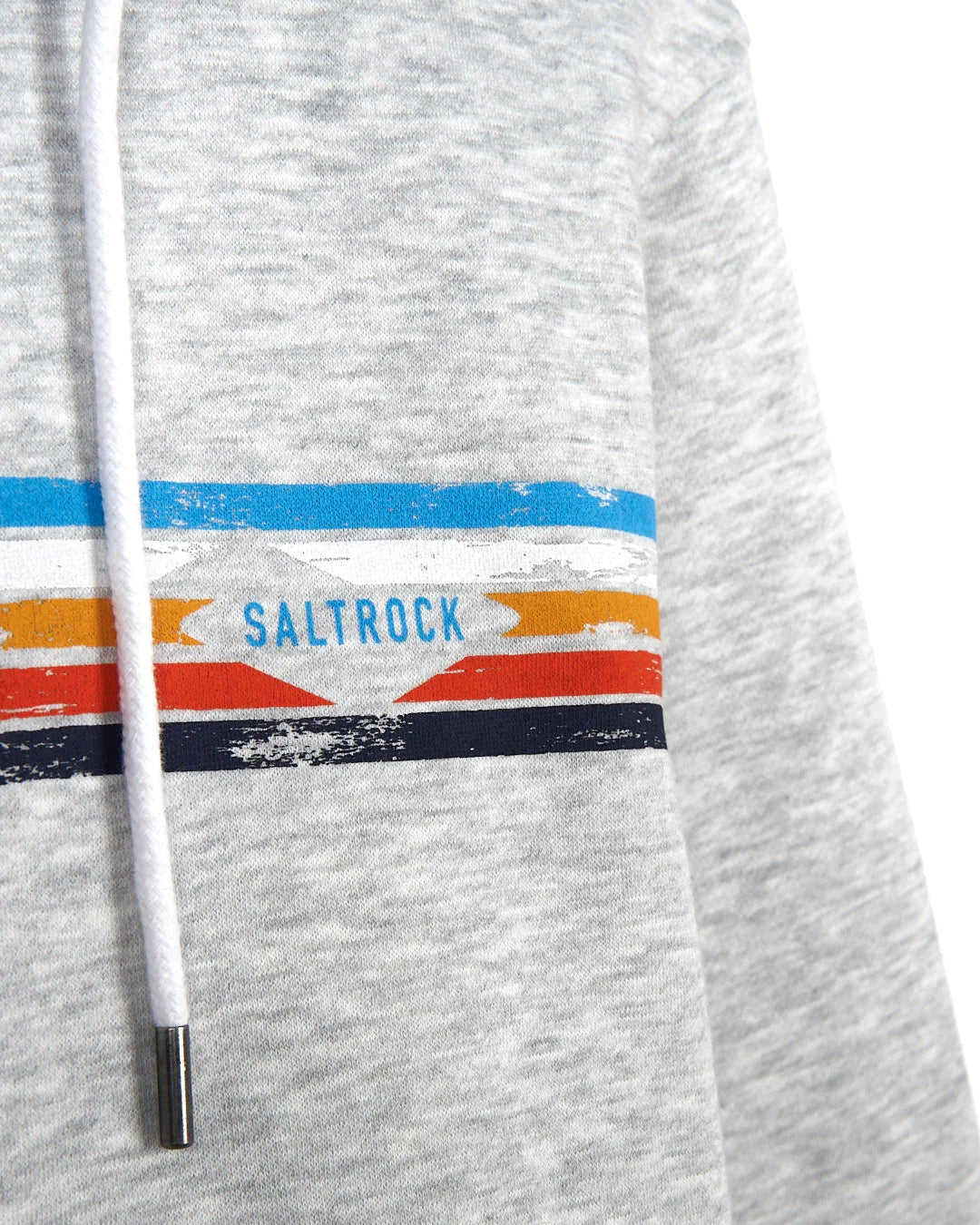 Saltrock Mens Taped Stripe Zip Hoodie - Grey