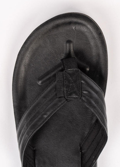 Saltrock Mens Utah Leather Flip Flops - Black