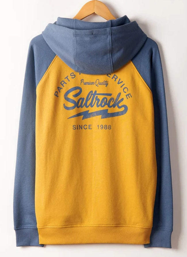 Saltrock Mens Vegas Script Pop Hoodie - Yellow