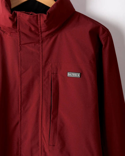 Saltrock Mens Whistler II Waterproof Hooded Jacket - Dark Red