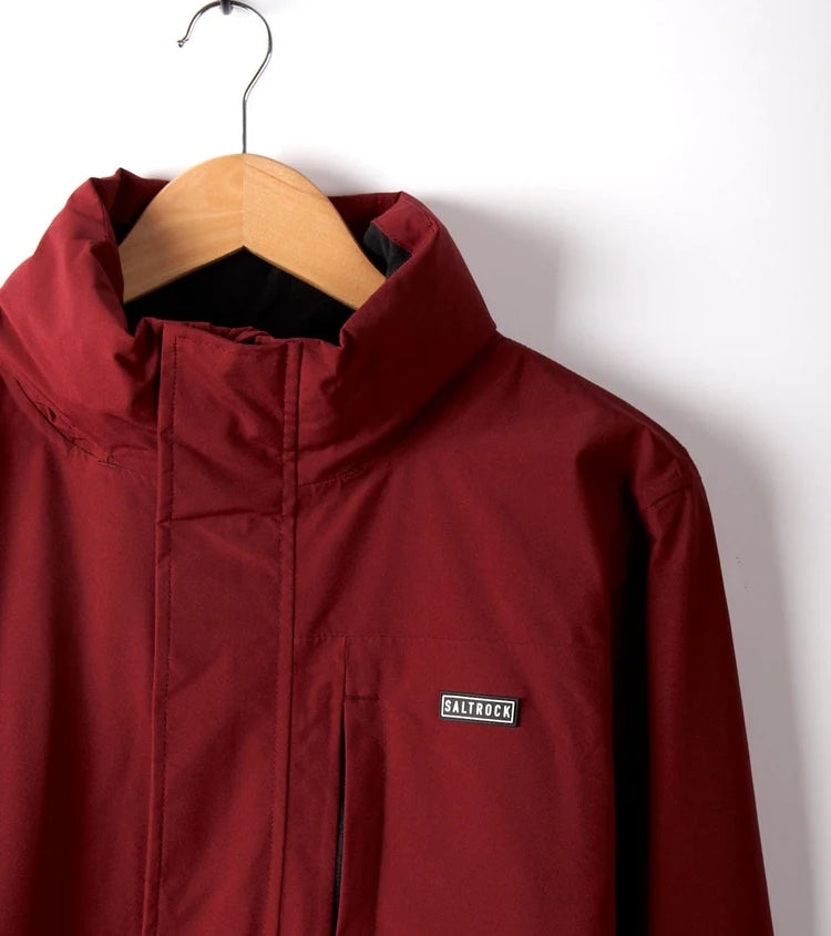 Saltrock Mens Whistler II Waterproof Hooded Jacket - Dark Red