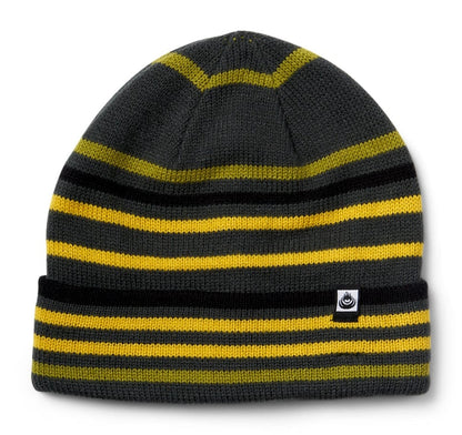 Saltrock Adults Ok Stripe Beanie - Dark Grey / Green