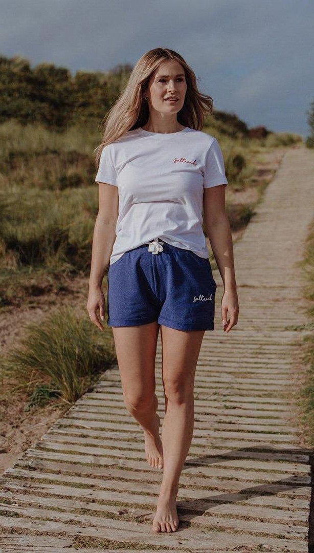 Saltrock Womens Velator Sweat Shorts Navy Blue Salt Cellar