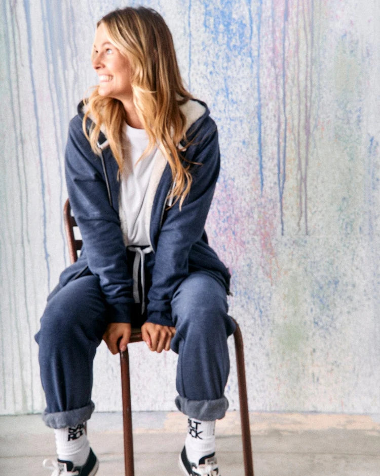 Saltrock Womens Velator Borg Lined Hoodie - Blue