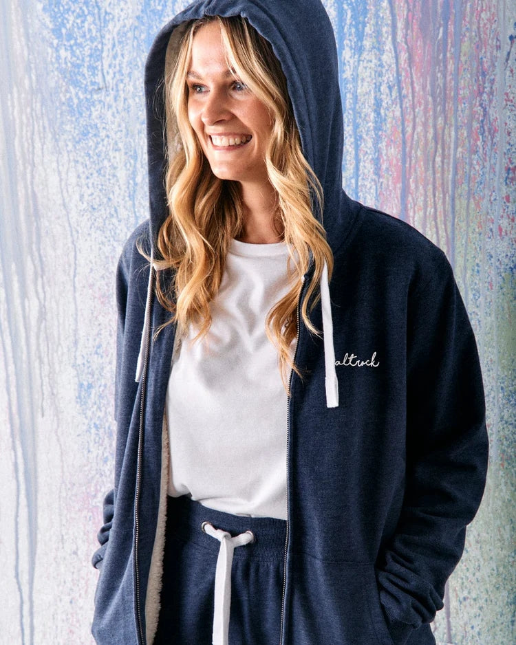 Saltrock Womens Velator Borg Lined Hoodie - Blue