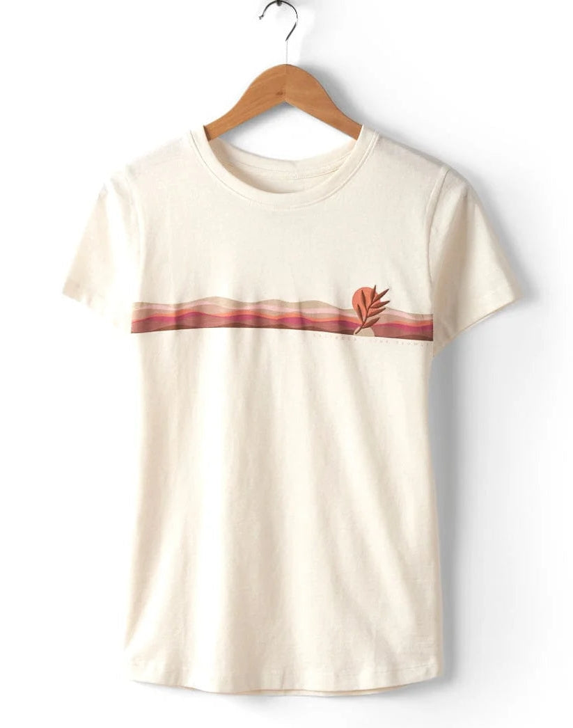 Saltrock Womens Wavey Stripe Short Sleeve Tee - Cream