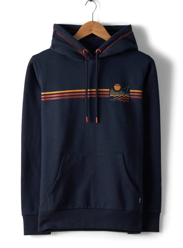 Saltrock Womens Winter Stripe Pop Hoodie - Blue