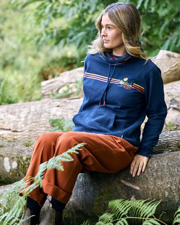 Saltrock Womens Winter Stripe Pop Hoodie - Blue