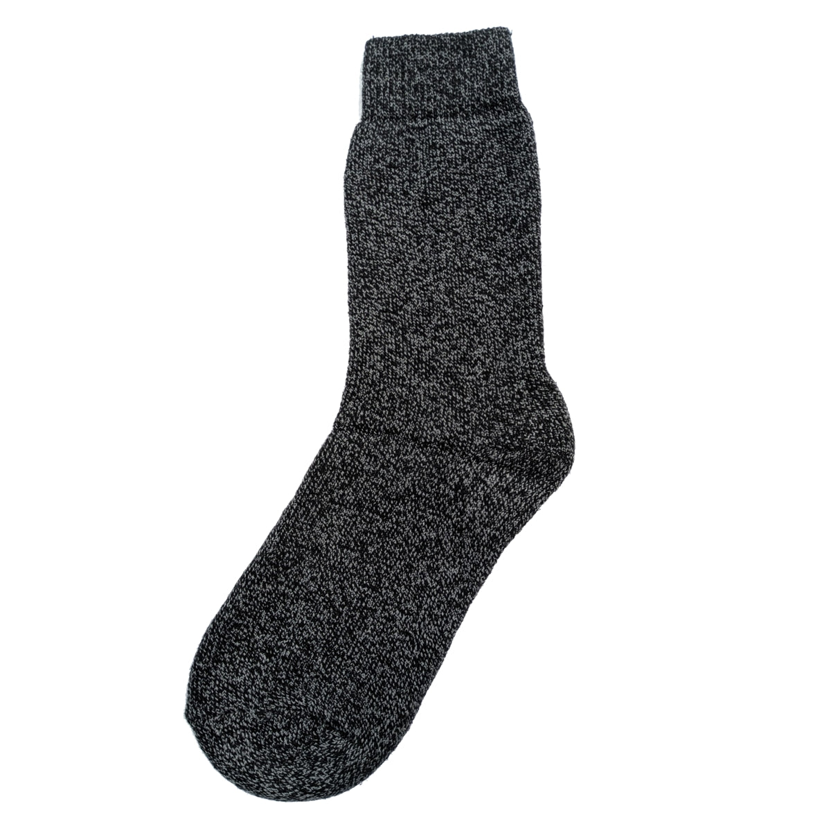 Grey textured womens boot sock on a white background