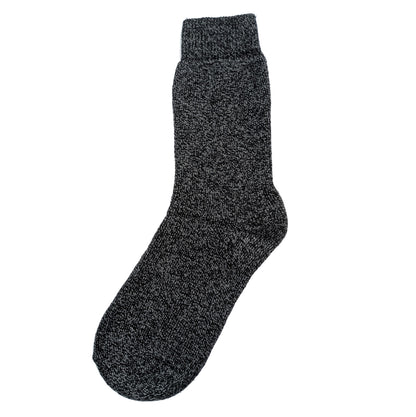 Grey textured womens boot sock on a white background