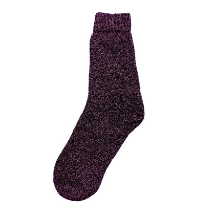 Pink textured womens boot sock on a white background