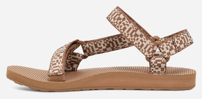 Women's adjustable strap Original Universal sandals from Teva in Radio Tigers Eye Brown pattern.