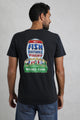 Weird Fish Mens Fish Nations Print T-Shirt Navy