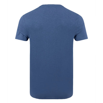 Back view of a men's Weird Fish short sleeve Fished t-shirt in Faded Blue..