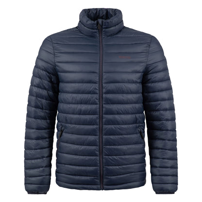 Front view of a mens Weird Fish Crantock padded jacket in navy.