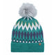 Weird Fish Adults Frady Fair Isle Knitted Bobble Hat Ivy Green