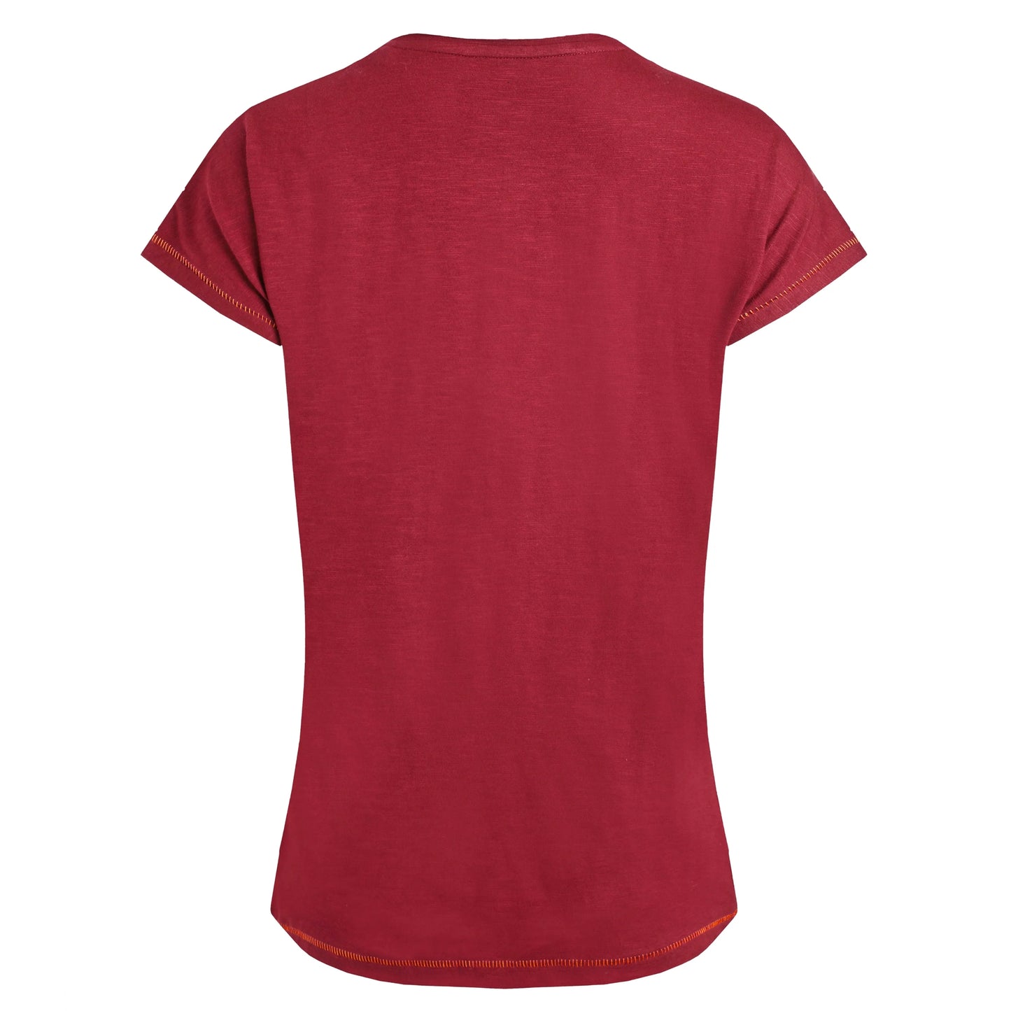 Weird Fish Womens Go Fetch Dog Print Organic Cotton Tee - Garnet Red