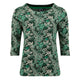 Weird Fish Womens Pinto Floral Print Jersey T-Shirt - Laurel Green