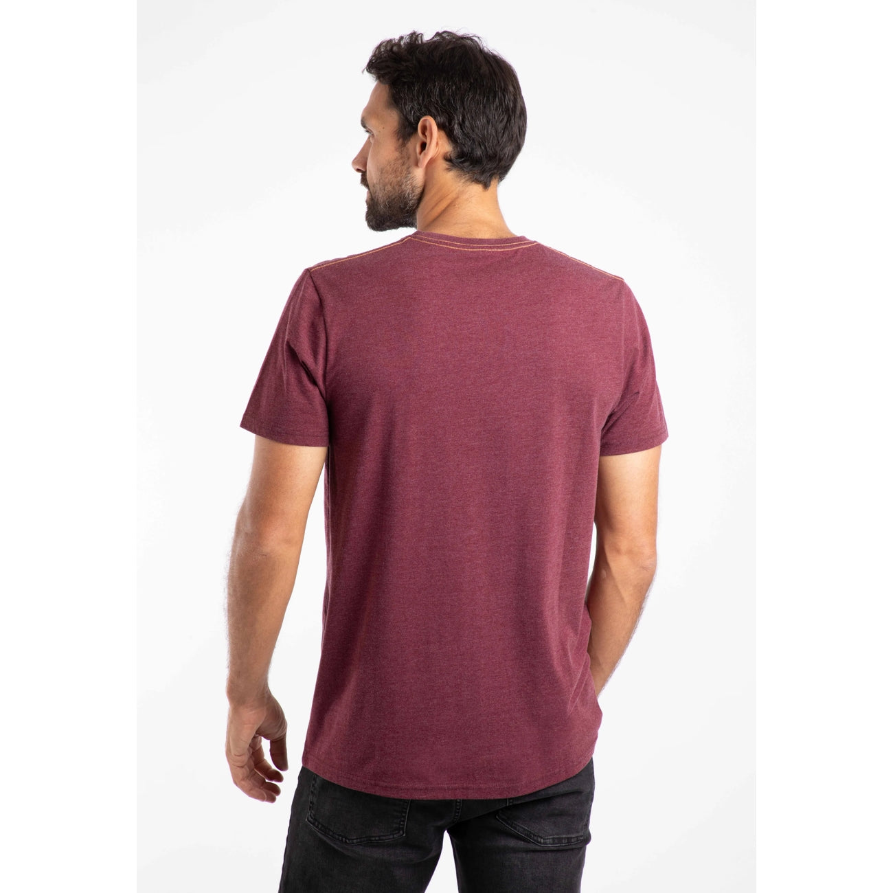 Weird Fish Mens Explorer Print T-Shirt Aubergine