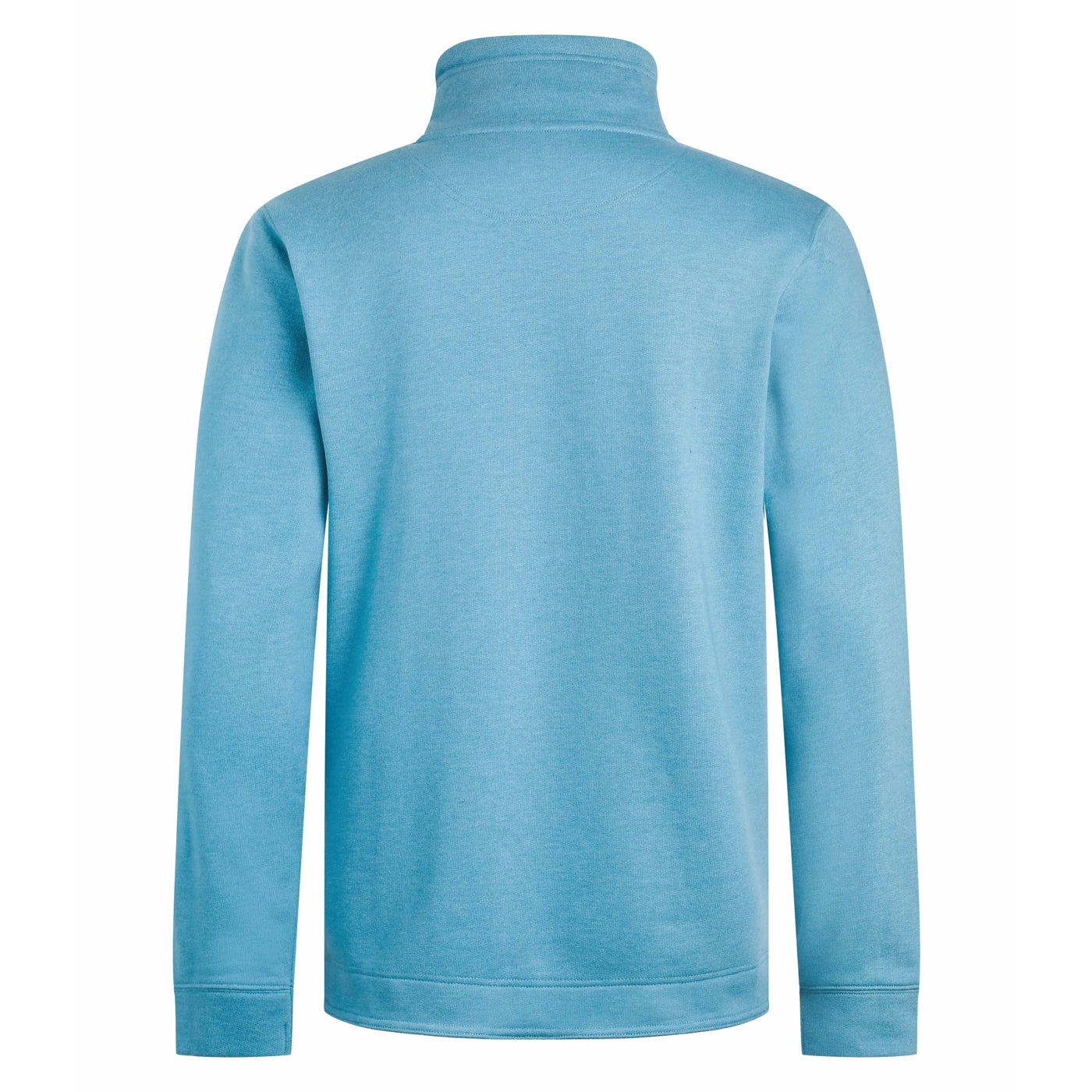 Back view of a Weird Fish mens Brampton sweatshirt in Smoked Blue on a white background