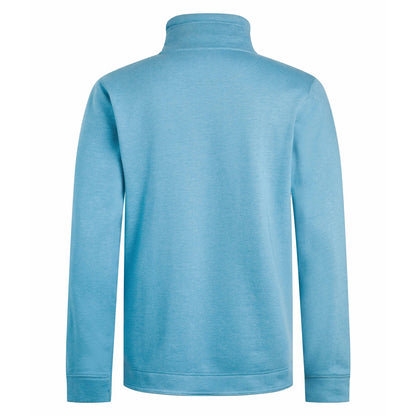 Back view of a Weird Fish mens Brampton sweatshirt in Smoked Blue on a white background