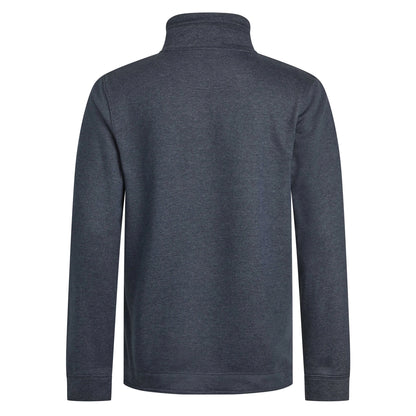 Back view of a Weird Fish Navy Blue Brampton sweatshirt on a white background