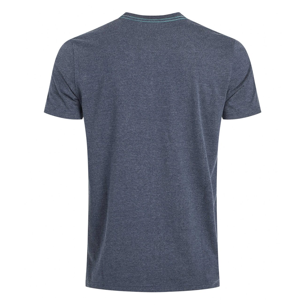 Back view of a mens Weird Fish navy blue Double Fish short sleeve t-shirt on a white background