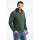 Weird Fish Mens Errill Quarter Zip Textured Fleece Shaded Spruce Green