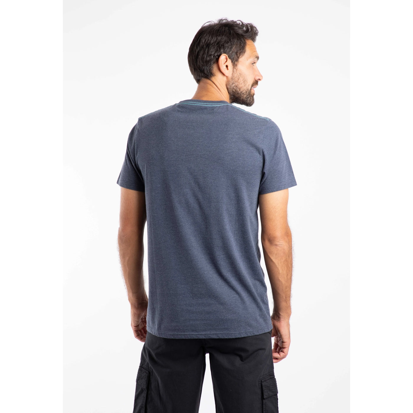Weird Fish Mens Explorer Print T-Shirt Navy