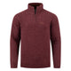 Weird Fish Mens Altwood 1/4 Zip Knitted Jumper - Garnet Red