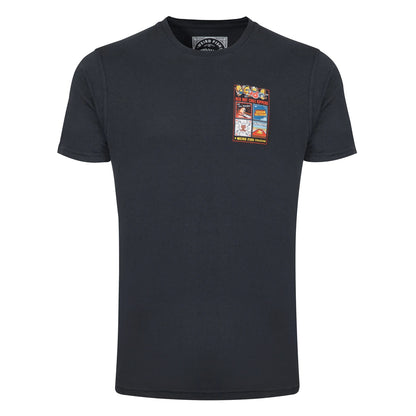 A Weird Fish mens short sleeve Chili Kippers t-shirt in black with small print on the front.