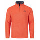 Weird Fish Mens Newark 1/4 Zip Grid Fleece - Orange Spice