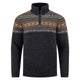 Weird Fish Mens Larner 1/4 Zip Fair Isle Jumper - Midnight Navy