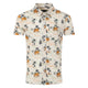 Weird Fish Mens Faraway Tropical Print Shirt - Ecru