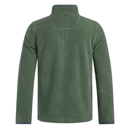 Weird Fish Mens Merrill Full Zip Textured Fleece Shaded Spruce Green