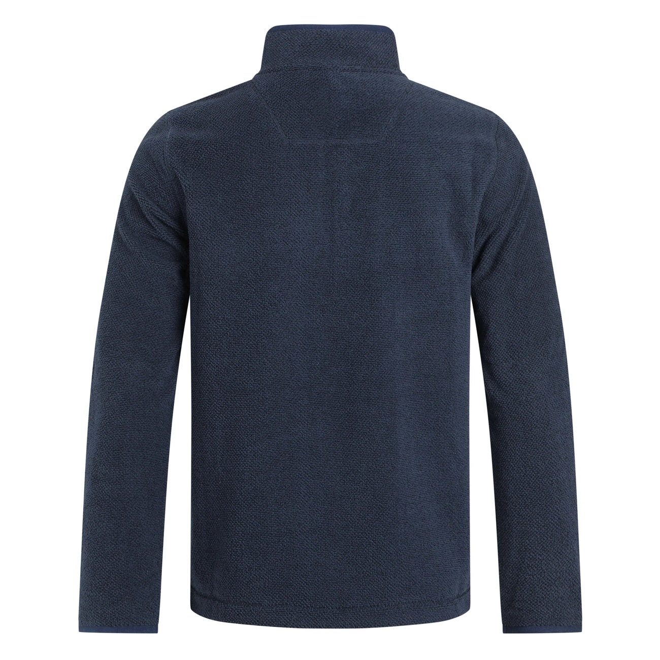 Weird Fish Mens Merrill Full Zip Textured Fleece Midnight Navy