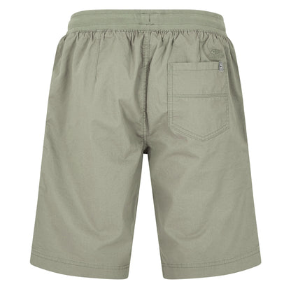 Weird Fish mens Murrisk shorts shadow in light green with elastic waistband and back pocket