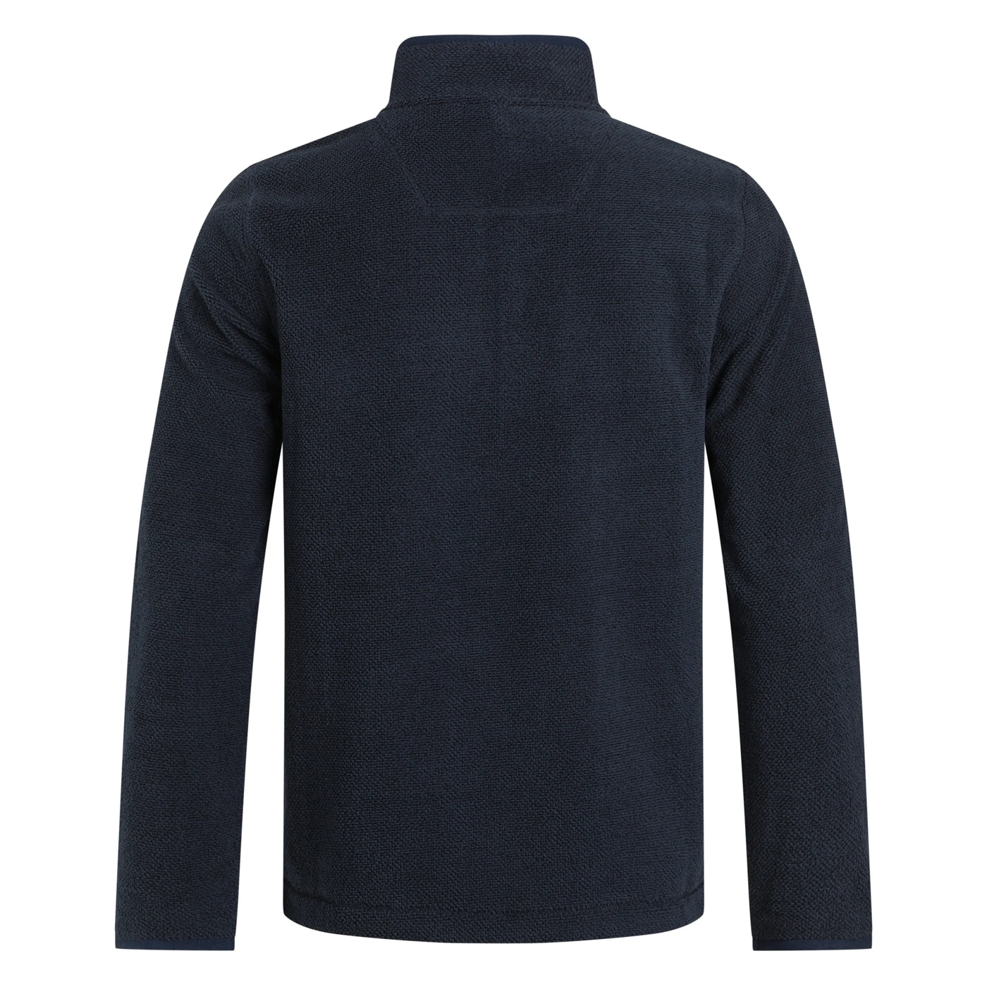 Weird Fish Mens Errill Quarter Zip Textured Fleece Midnight Navy