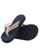 Weird Fish Womens Adila Braided Flip Flops in Navy