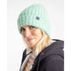 Weird Fish Adults Clare Double Rib Beanie Hat Sea Mist