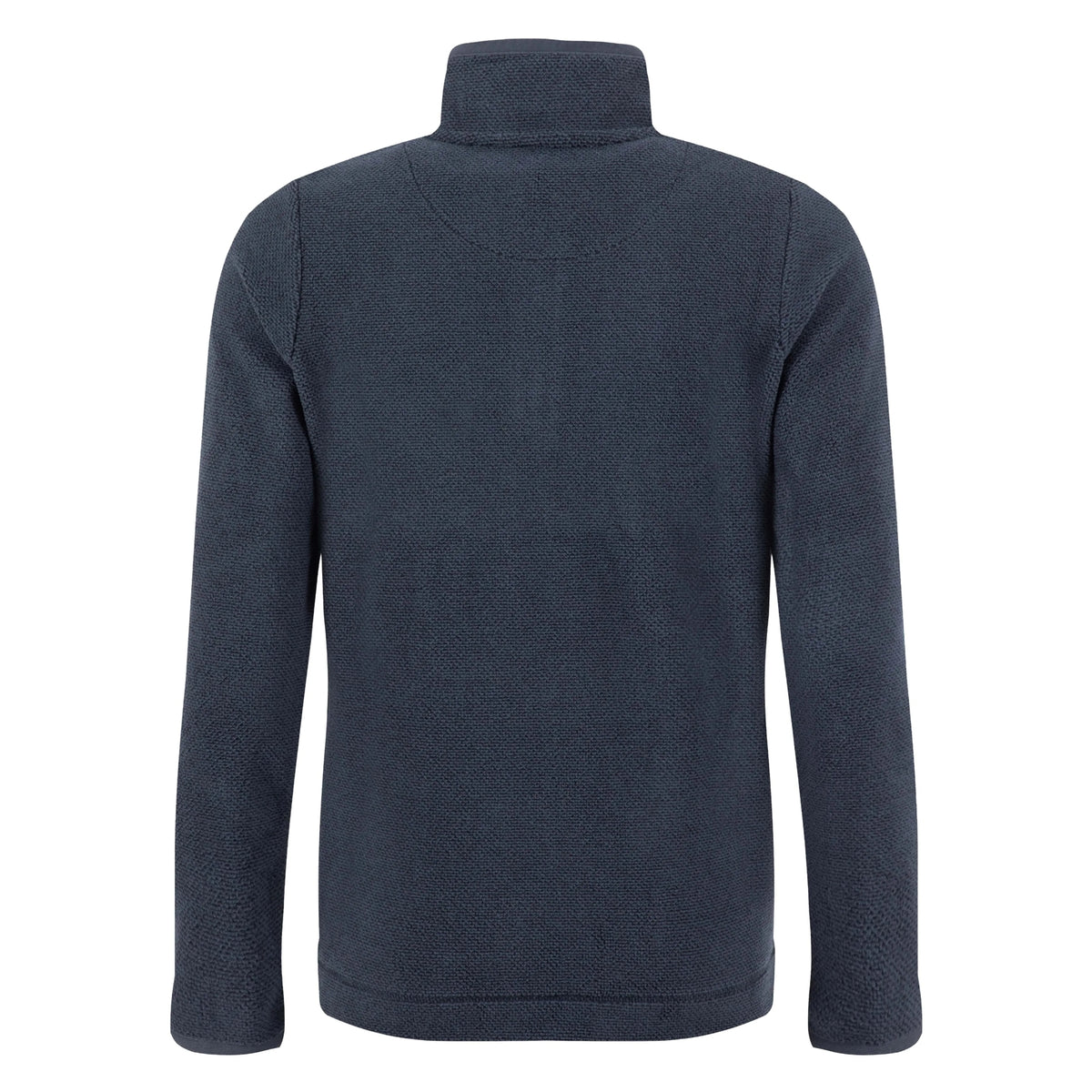 Back view of a womens Weird Fish 1/4 zip Sarah fleece in Midnight Navy