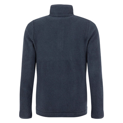 Back view of a womens Weird Fish 1/4 zip Sarah fleece in Midnight Navy