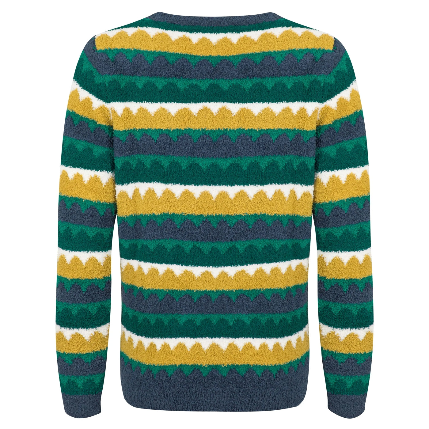 Weird Fish Womens Tyla Cosy Knit Scalloped Jumper Antique Moss Green