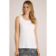 Weird Fish Womens Calle Outfitter Plain Vest in White