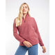 Weird Fish Womens Sarah 1/4 Zip Textured Fleece - Garnet