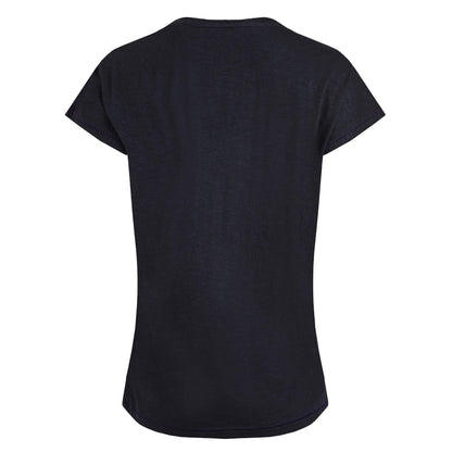 Navy t-shirt on a white background
