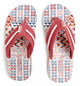 Weird Fish Womens Salcombe Printed Flip Flops in Light Cream