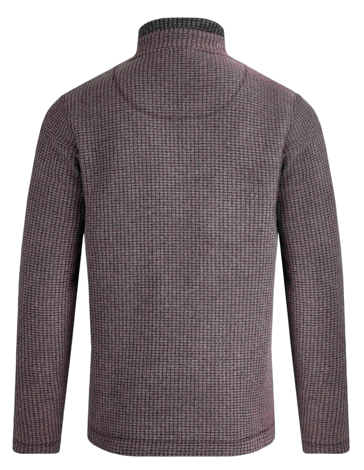 Weird Fish Mens Newark 1/4 Zip Grid Fleece - Coffee